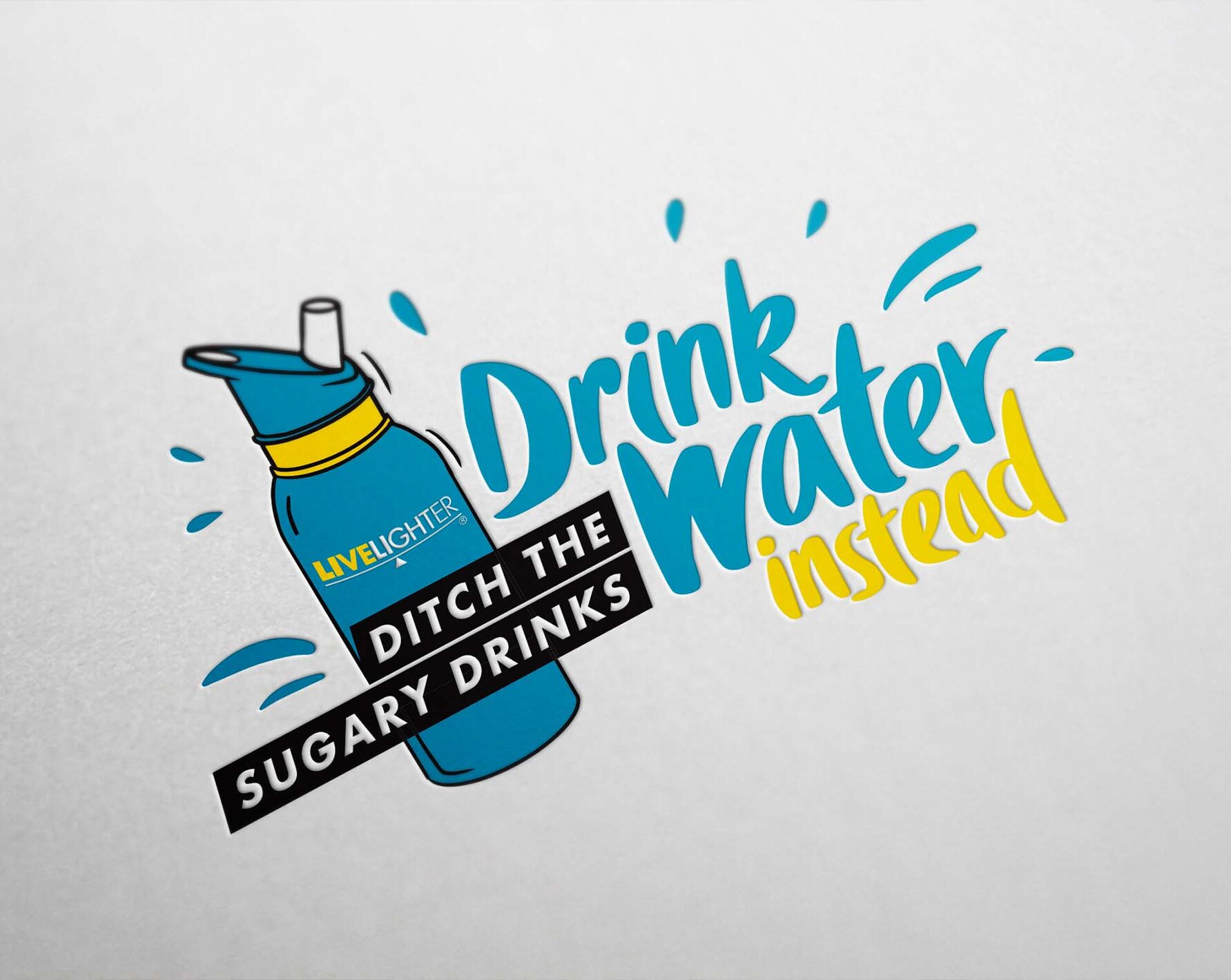 BEVIN CREATIVE – Live Lighter – Drink Water Instead – Logo FEATURED IMAGE