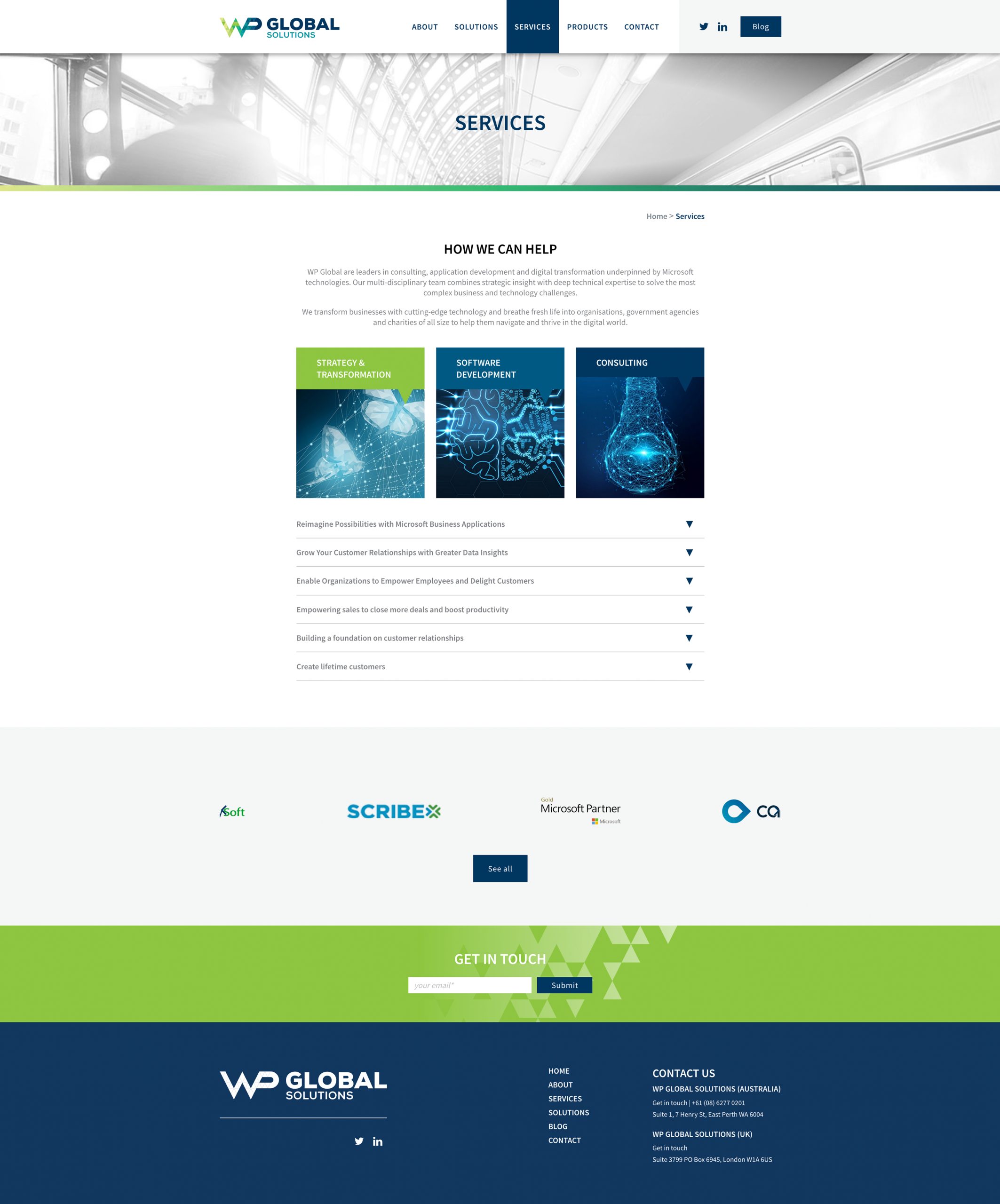 BEVIN CREATIVE – WP-Website-OurServicesPage